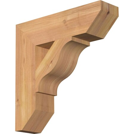 Ekena Millwork Funston Slat Smooth Bracket, Western Red Cedar, 3 1/2"W x 14"D x 14"H BKT04X14X14FST06SWR